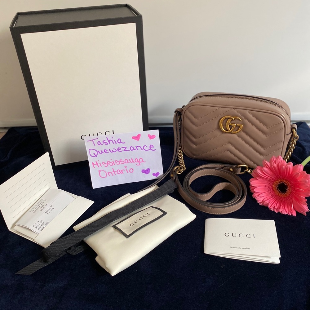 (SOLD) GG Marmont matelassé mini bag